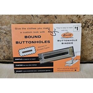 Rencrest button hole binder NOS Welted Corded Prop Advertising Sewing